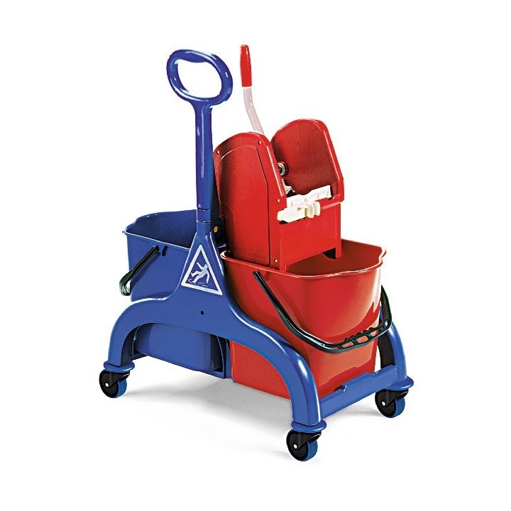 Chariot lavage FRED 2 x 15 litres Timon latéral + presse