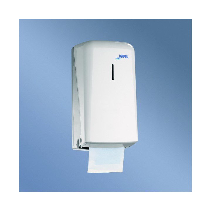 Distributeur papier WC 2 petits rouleaux ABS blanc