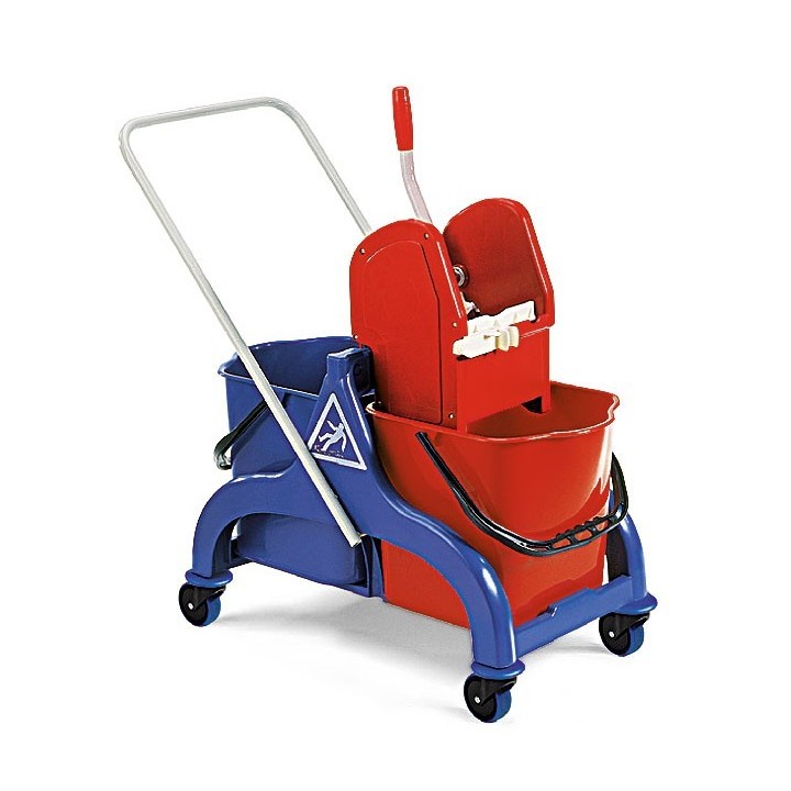 Chariot lavage FRED 2 x 15 litres Timon central + presse à serrage