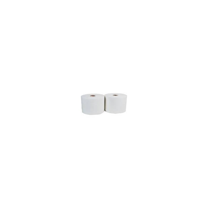 Papier bobine 1000 formats blanc gaufré 2 plis (1 x 2 bobines)