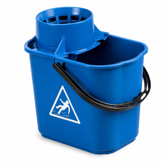 Seau bibac BLEU 6 et 8 litres avec cône d'essorage