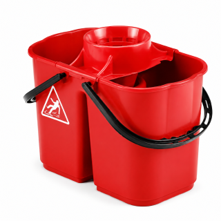 Seau bibac ROUGE 6 et 8 litres avec cône d'essorage