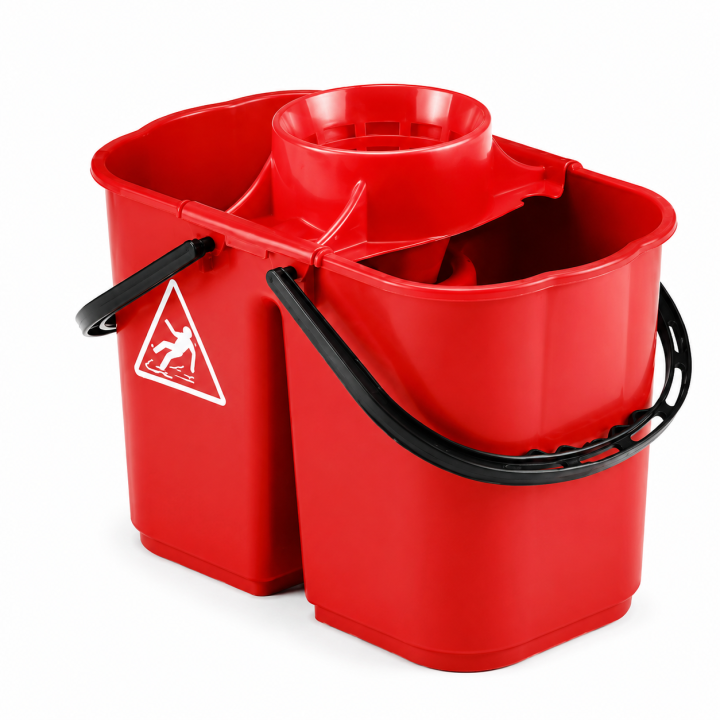 Seau bibac ROUGE 6 et 8 litres avec cône d'essorage