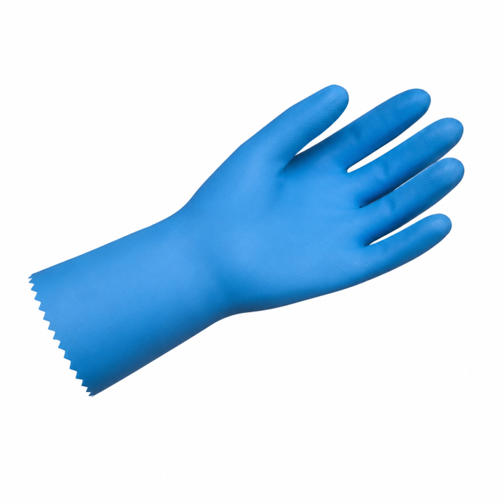 Gant latex BLEU  Taille XL 9/10  sur jersey coton - sachet de 12 paires