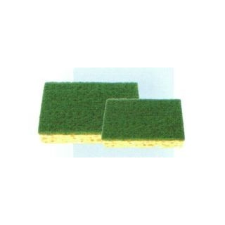 Eponge jaune abrasif VERT  130 x 90 mm - 1 x 10 unités