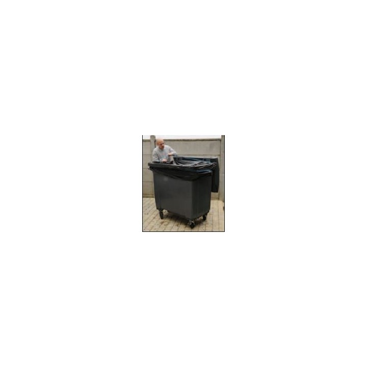 Housse conteneurs 340L noir 35µ  1 x 100 unités