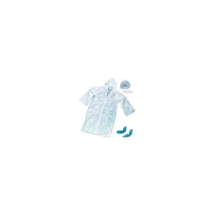 Kit visiteur ( blouse, charlotte, masque et surchaussures ) Carton de 100 unités