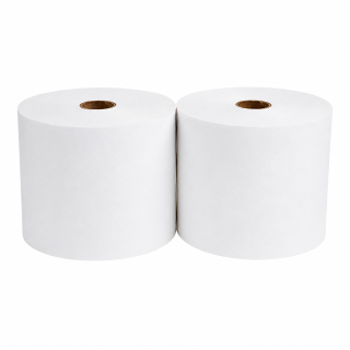 Papier bobine 1000 formats blanc gaufré 2 plis (1 x 2 bobines)