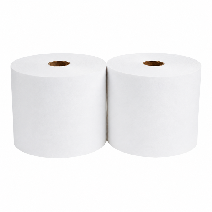 Papier bobine 1000 formats blanc gaufré 2 plis (1 x 2 bobines)