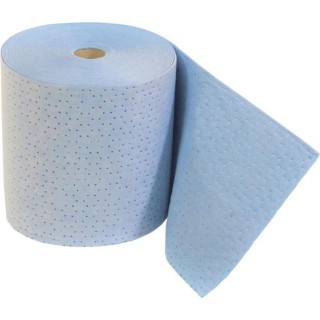 Rouleau non-tissé d’essuyage bleu perforé – spécial huile et graisse