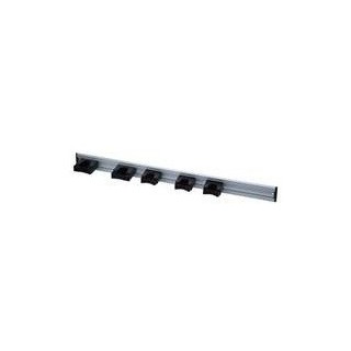 Porte balai mural aluminium 3 fixations 50cm