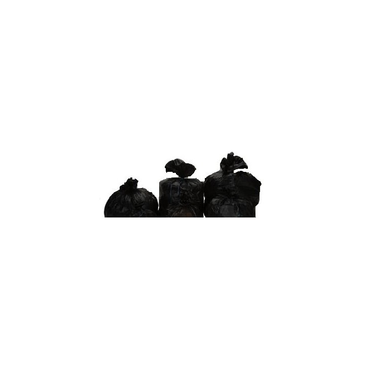 Sac poubelle 150L noir 75µ  1 x 100 unités