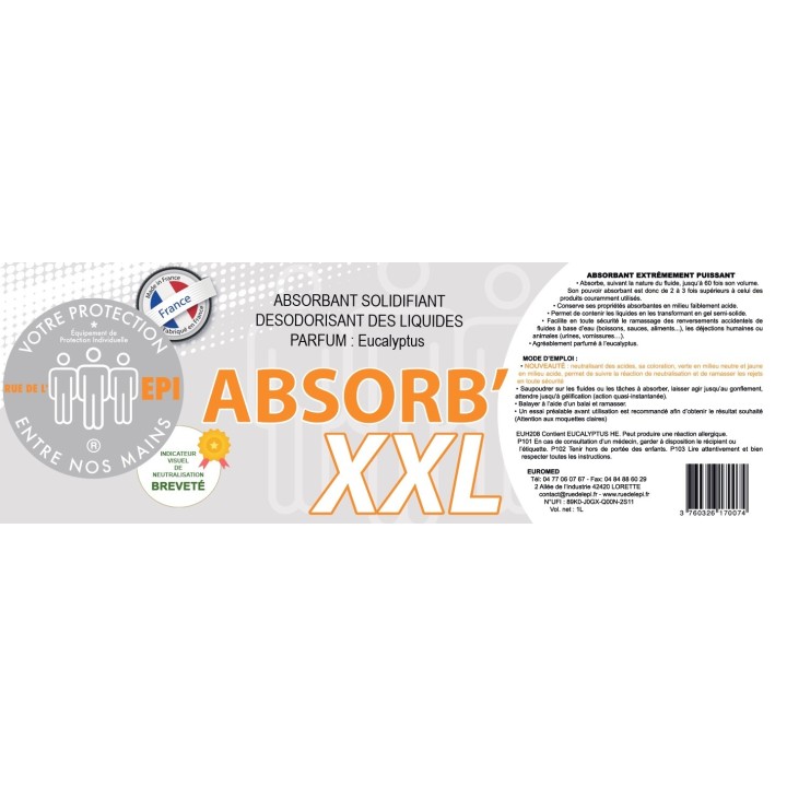 ABSORB’ XXL POUDRE ULTRA- ABSORBANTE ET SOLIDIFIANTE