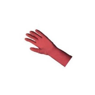Gant de ménage ROSE latex  Taille S 6/7 - sachet de 12 paires